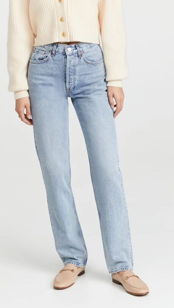 AGOLDE Lana Mid Rise Straight Jeans 1