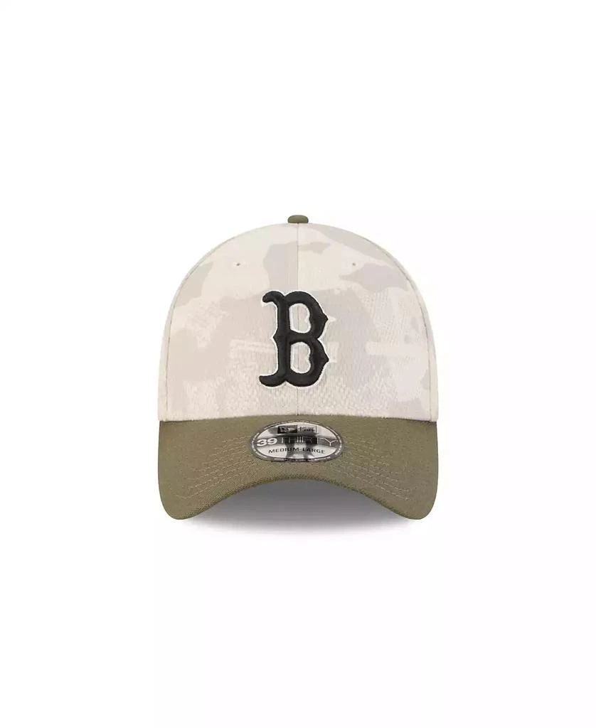 New Era Men's Light Beige/Olive Boston Red Sox 2025 Armed Forces Day 39THIRTY Flex Hat 2