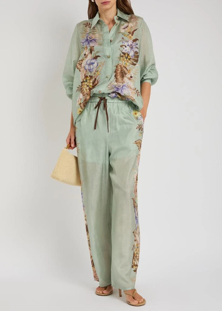Zimmermann Coco floral-printed silk trousers 4