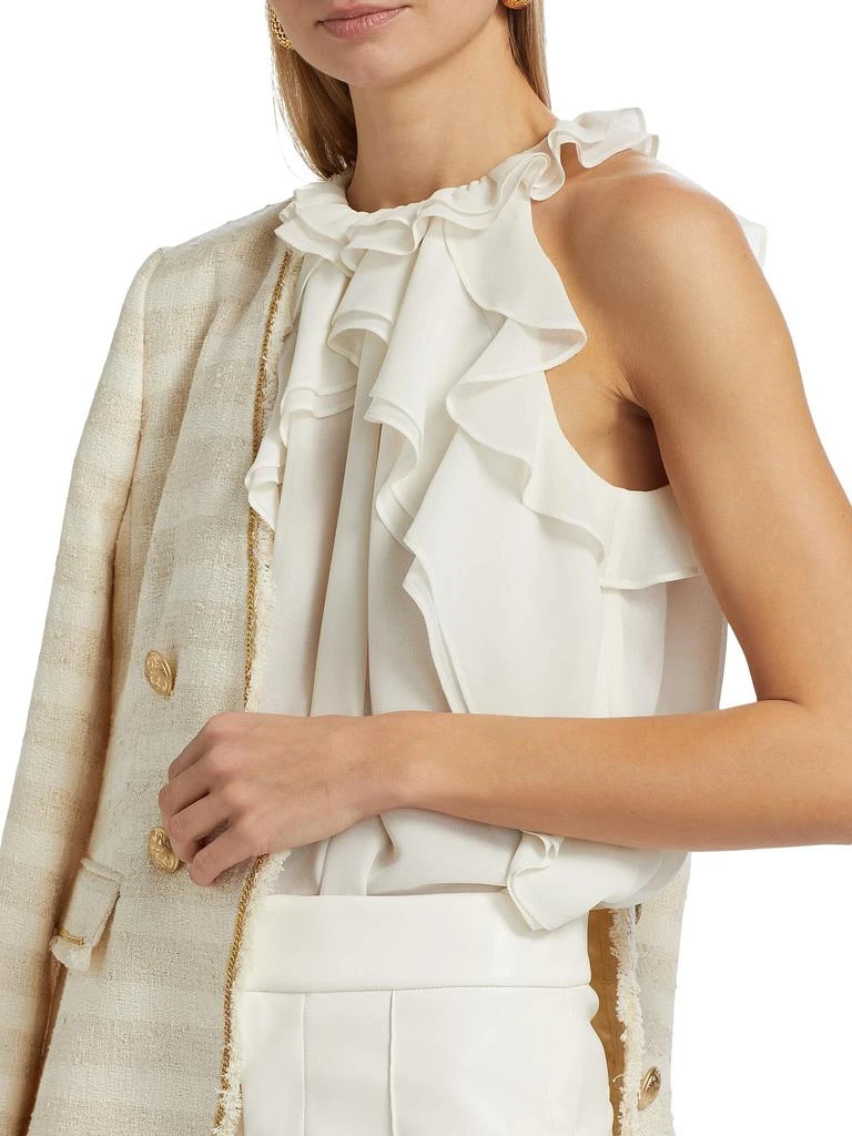 Kobi Halperin Bristol Ruffle Chiffon Sleeveless Blouse 4