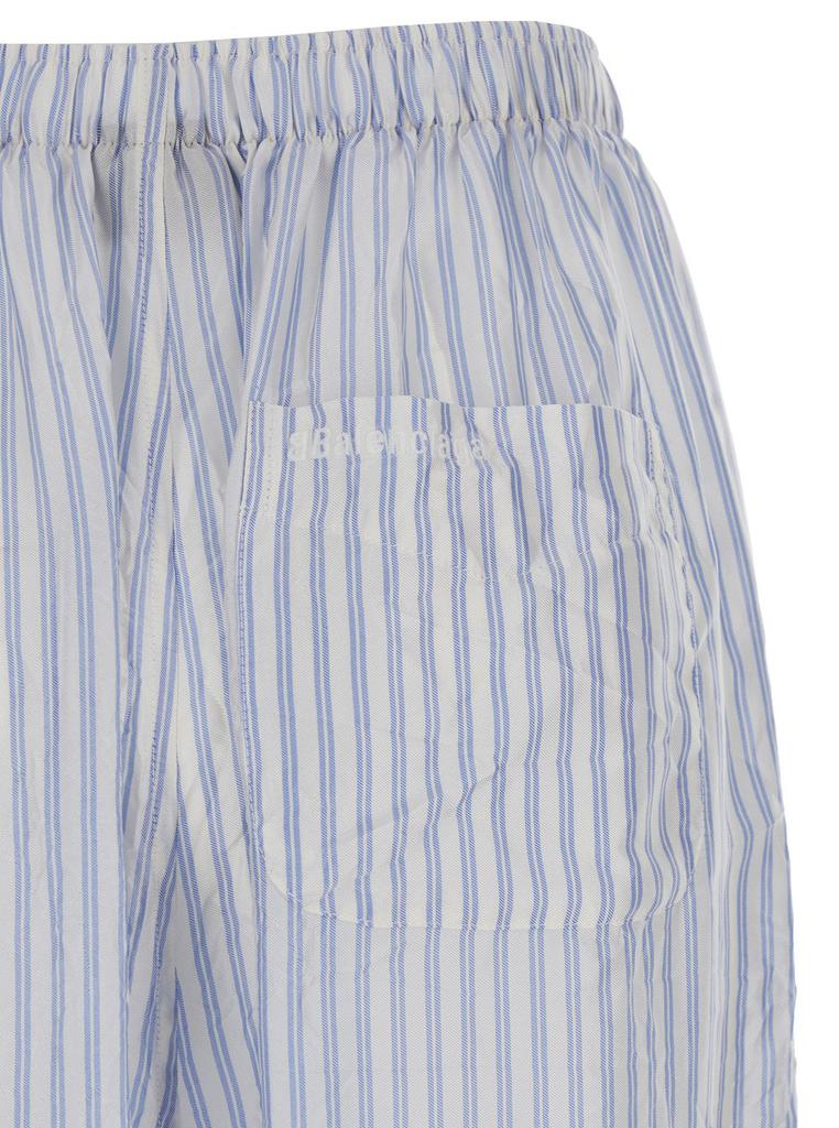 パンツ BALENCIAGA STRIPED PANTS WITH ELASTIC BALENCIAGA Wide-Leg Striped Fleece Drawstring Pyjama