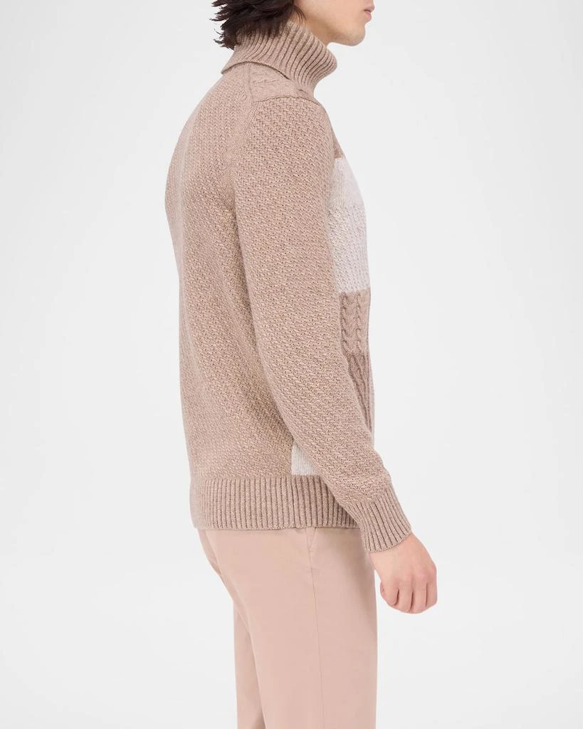 BUGATCHI Men's Patchwork Knit Turtleneck 6