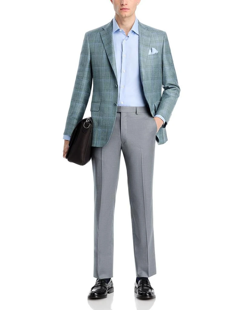 Canali Siena Wool, Silk & Linen Plaid Classic Fit Sport Coat 2