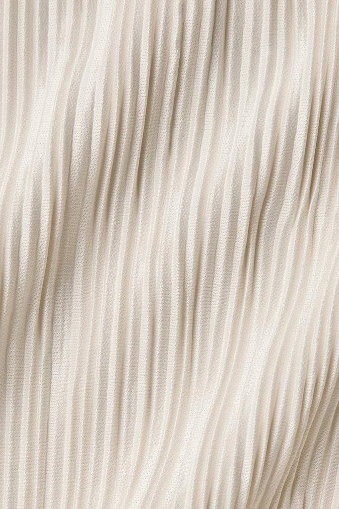 Alo Micro Plisse Oversize Scrunchie - Oat Milk 4