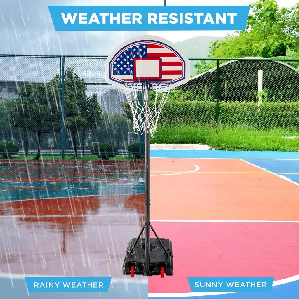 Best Choice Products Kids Height-Adjustable Basketball Hoop, Portable Backboard System w/ 2 Wheels 3