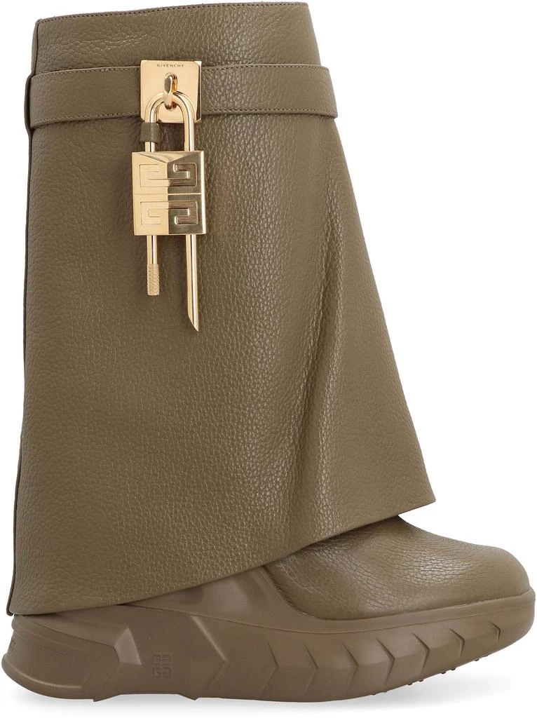 Givenchy Shark Lock Biker Leather Ankle Boots 2