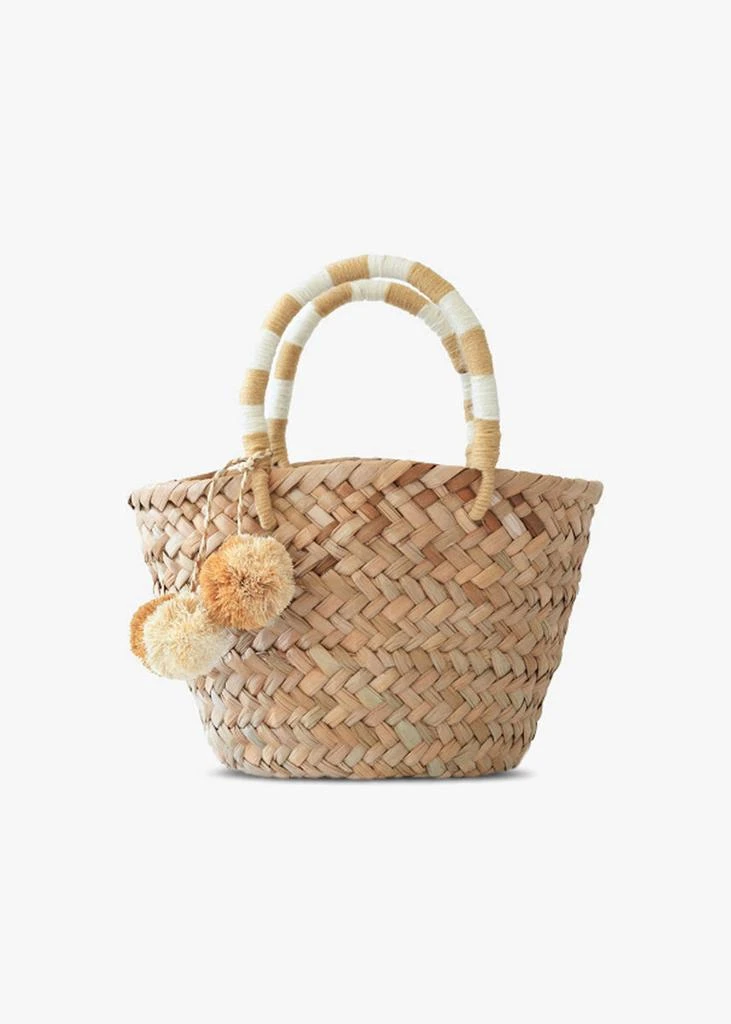 Kayu Mini St Tropez Pom Pom Straw Tote 9