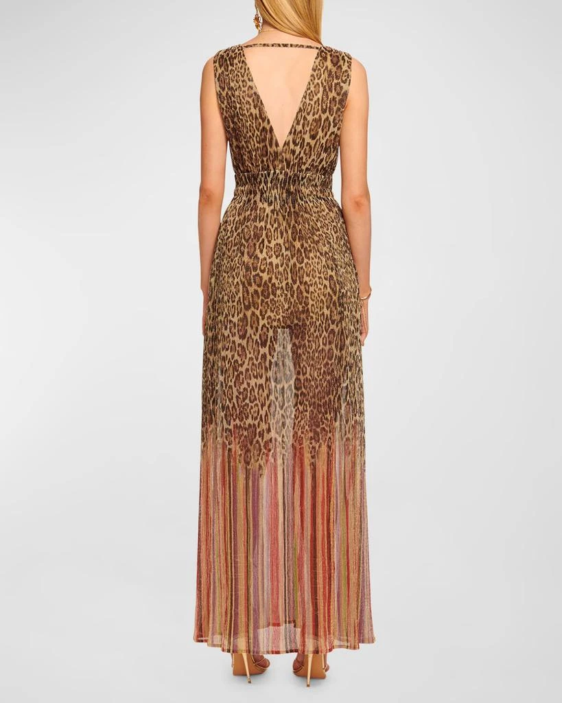 Ramy Brook Leopard Stripe Alvina Maxi Dress 3