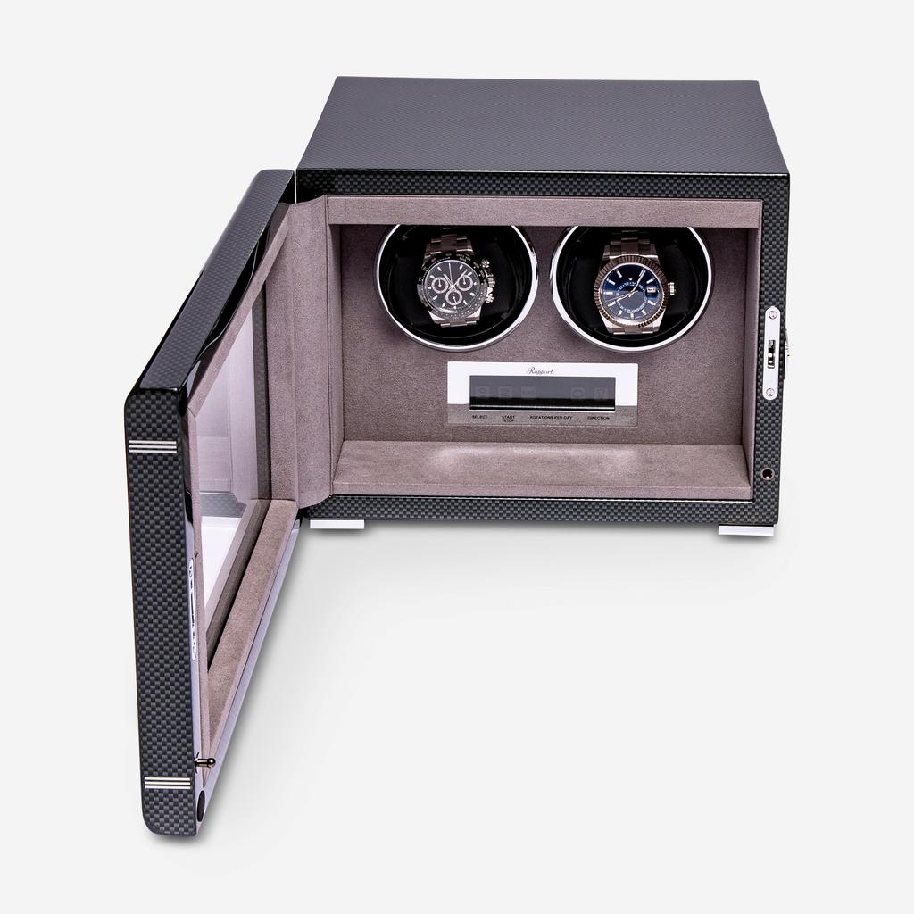 Rapport Rapport London Formula Quad Watch Winder in Carbon Fibre Finish W562