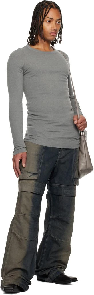Rick Owens Gray Concordians Rib LS T-shirt 4
