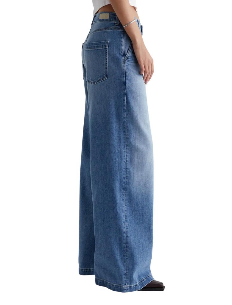 AG Jeans Stella Low Slung Palazzos Jeans In Dune