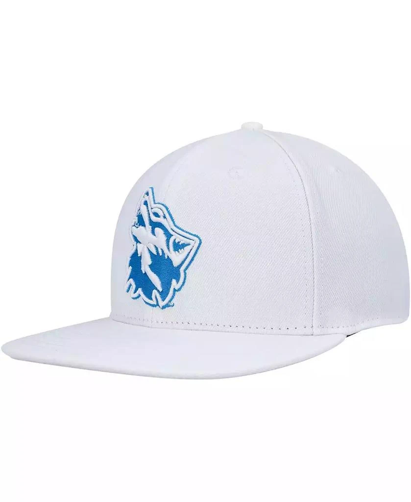 Pro Standard Men's White Cheyney Wolves Mascot Evergreen Wool Snapback Hat 3