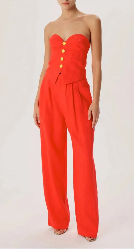 Ronny Kobo Krew Pants In Red 2