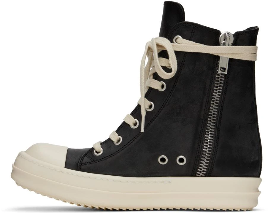 Rick Owens Black High Sneakers 3