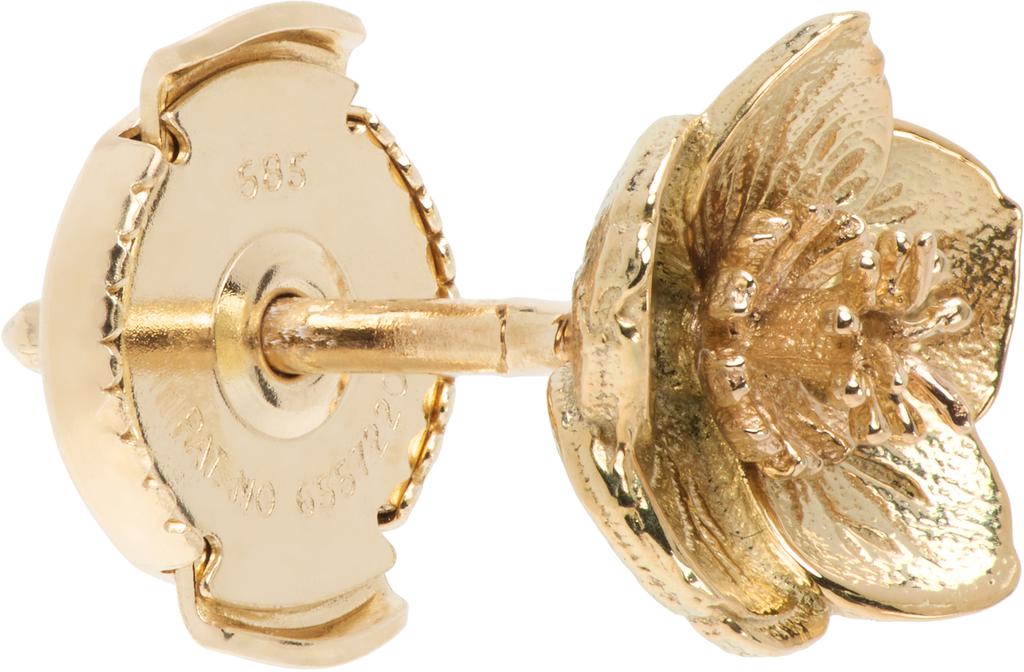 Bernard James Gold FLORA Hellebore Single Earring