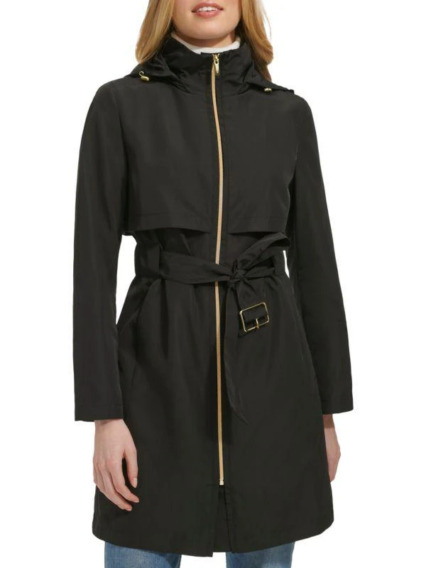Cole Haan Packable Belted Rain Jacket 1