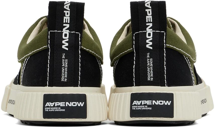 AAPE by A Bathing Ape Black & Khaki AAPENOW Galaxy Low-Top Sneakers 2