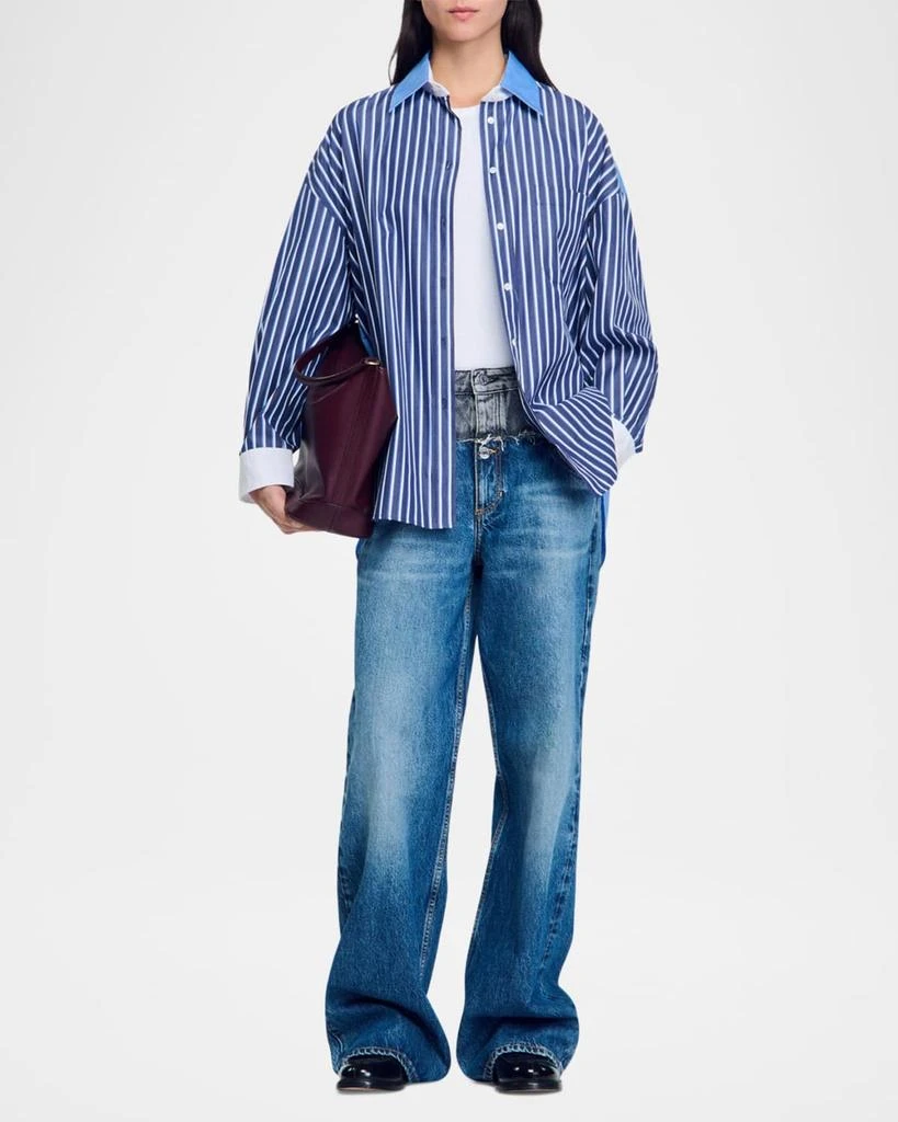 Sandro Bogota Striped Button-Front Shirt 2