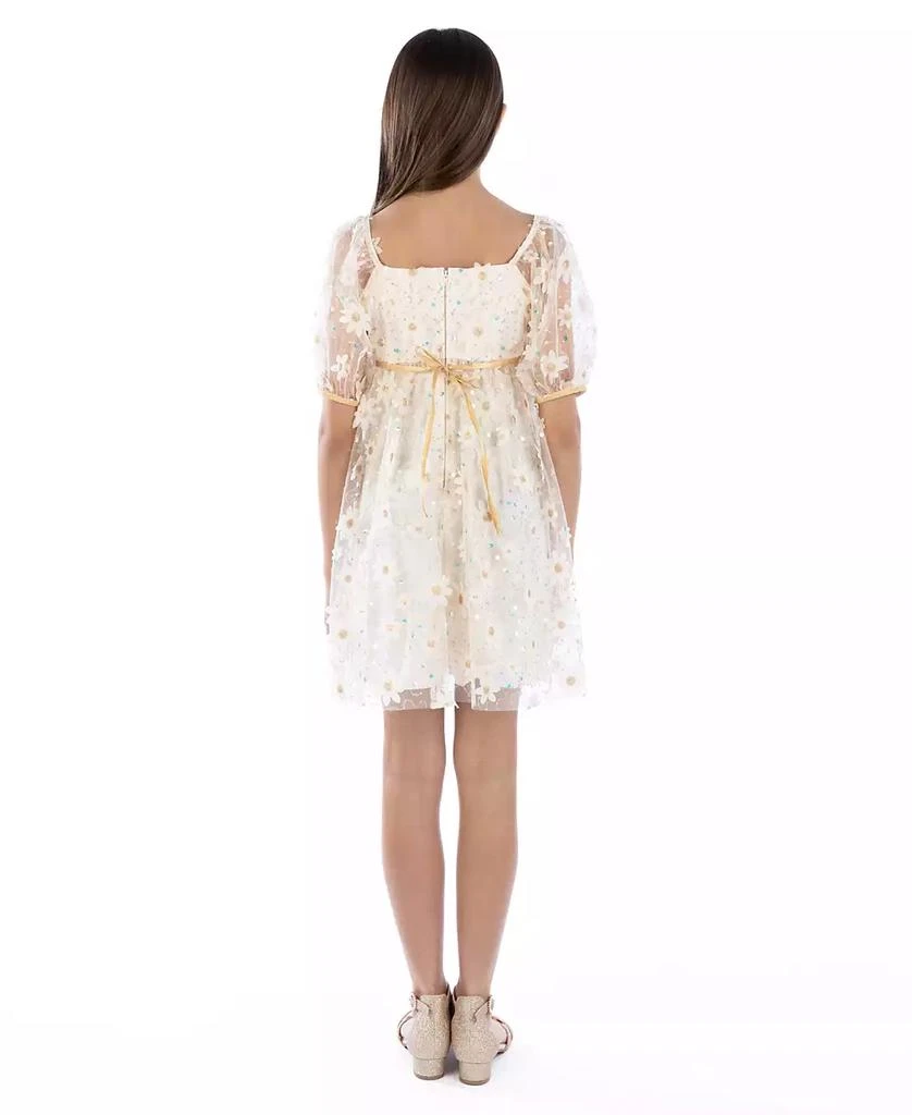 Speechless Big Girls 3D Flower Tulle Babydoll Dress 2