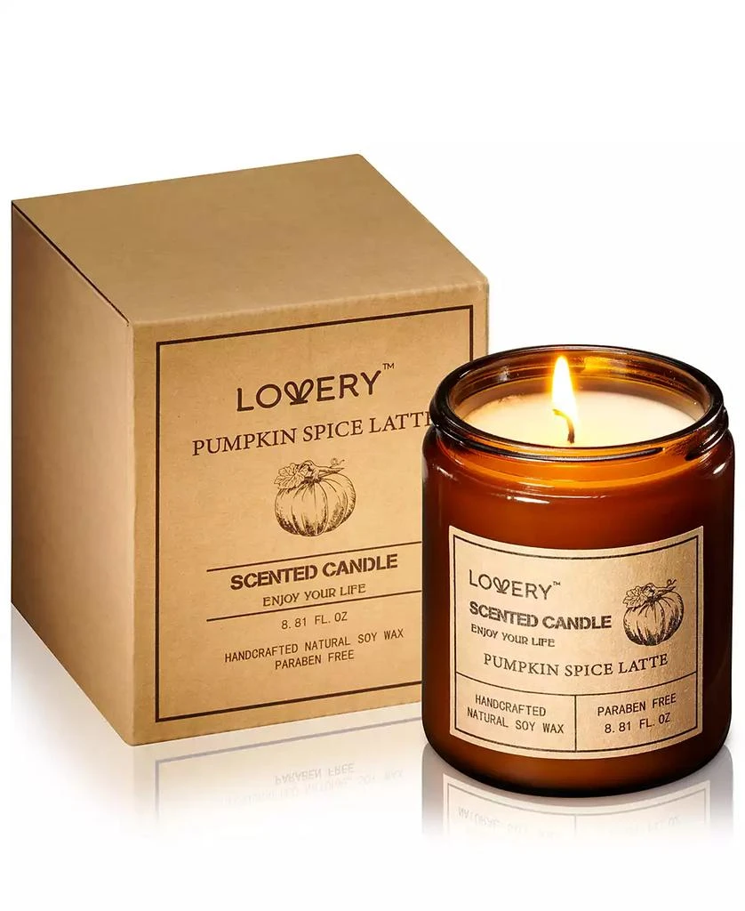 Lovery Pumpkin Spice Latte Scented Candle, 8.81 oz.