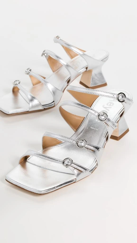 AEYDE Eanna Laminated Nappa Leather Silver Sandals 4