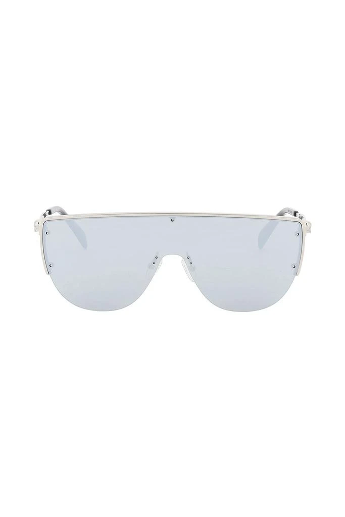 ALEXANDER MCQUEEN sunglasses with mirrored lenses and mask-style frame 1