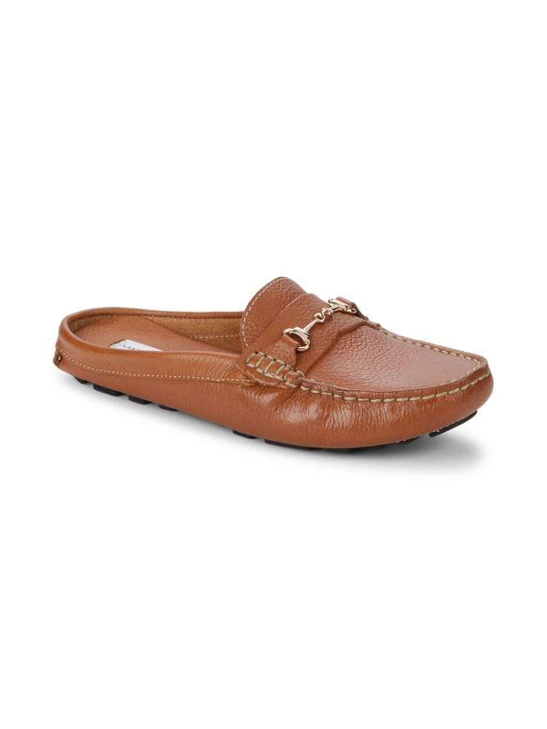 Saks Fifth Avenue Slip On Leather Mules 2