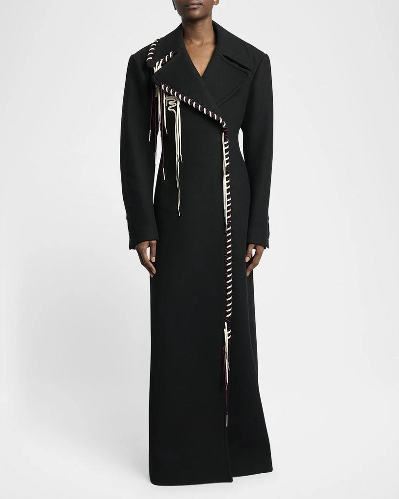 Dries Van Noten Embellished Floor-Length Wool Coat 2