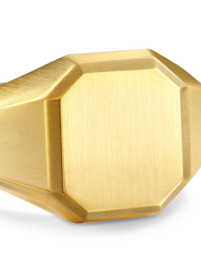 David Yurman Streamline Signet Ring in 18K Yellow Gold, 14mm 4