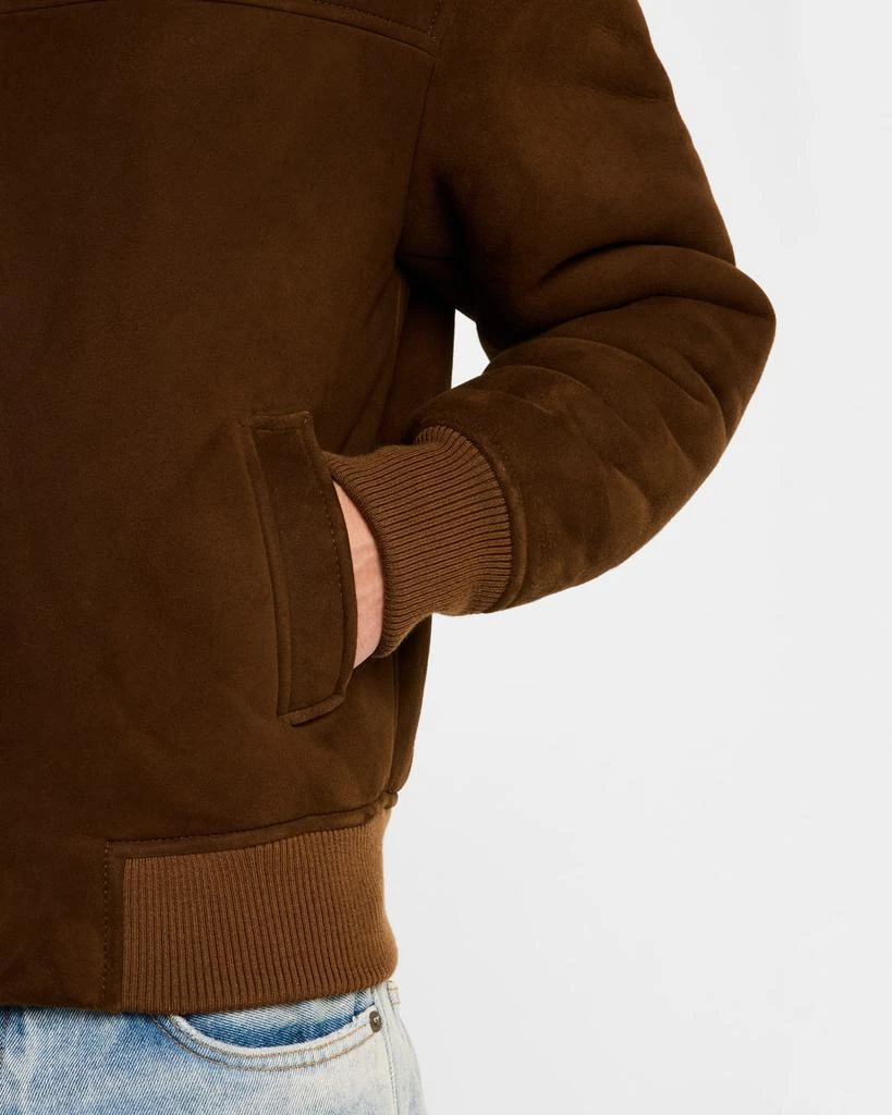 FRAME Men's Suede Shearling Bomber Jacket 5