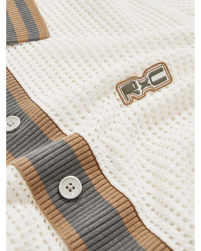 REISS CHE Crusoe Contrast Trim Crochet Short Sleeve Shirt 6