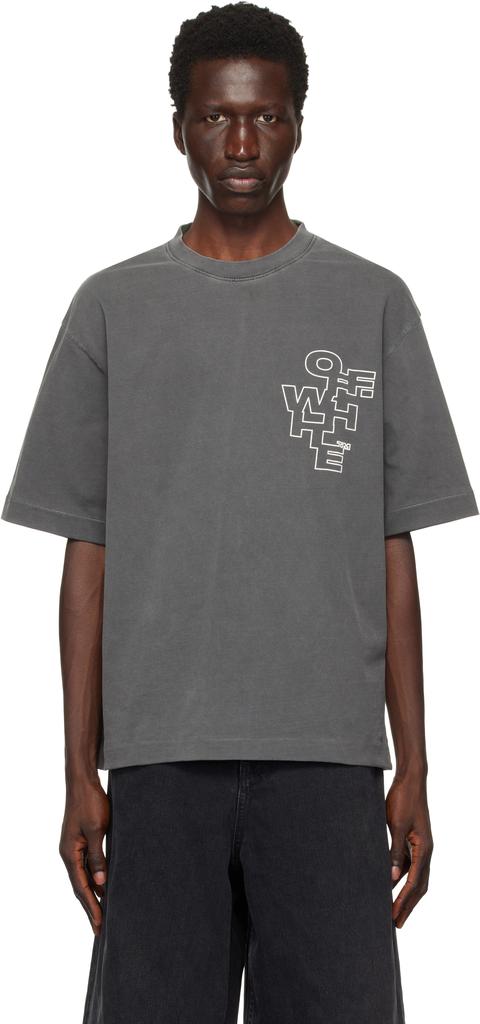 ★Off-White★ Outline Arrow Skate Short Sleeve T-Shirt Black Off-White Black Outline Arrow Skate T-shirt - T-Shirts