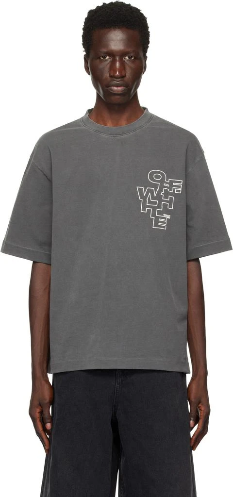 Off-White Black Outline Arrow Skate T-shirt 1