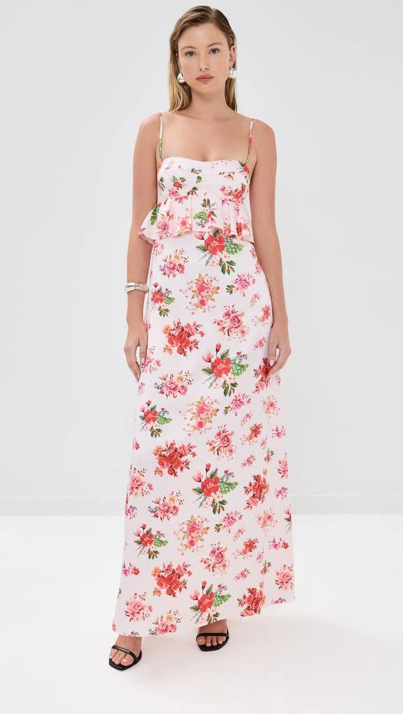 Kika Vargas Scarlet Dress Pink Rose Silk 6