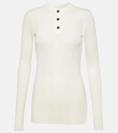 Khaite Byron cotton-blend jersey top 1