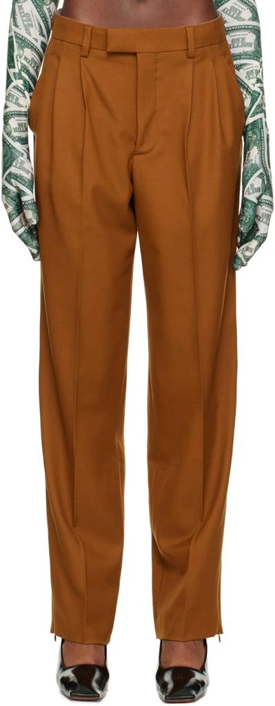 VTMNTS Brown Two-Pleat Trousers 1