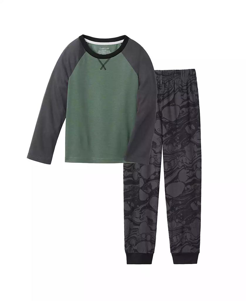 Cuddl Duds Boys Marble Jogger Pajama Set