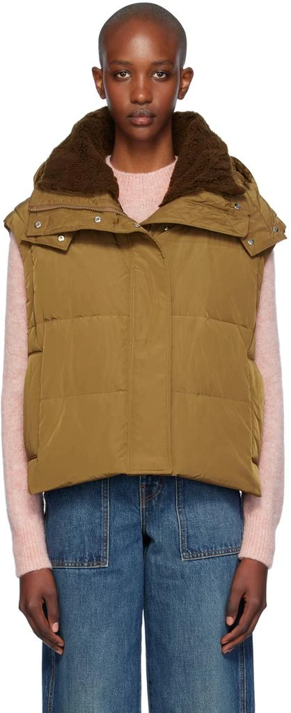 Yves Salomon Tan Ultralight Down Vest 1