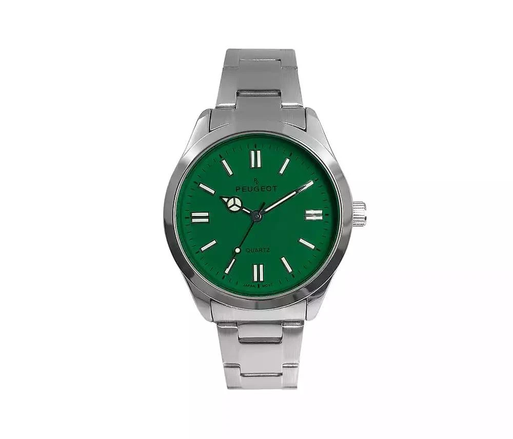 Peugeot Women's 36mm Sport Watch with Green Dial and Stainless Steel Bracelet 1