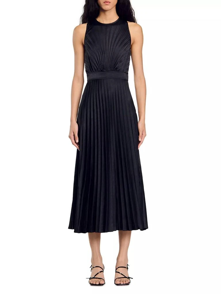 Sandro Pleated Midi Dress 2