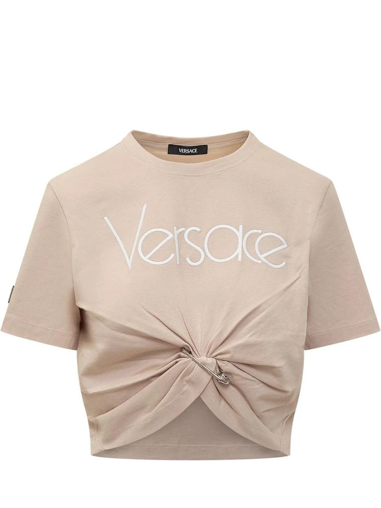 Versace Versace T-Shirt With Safety Pin 1