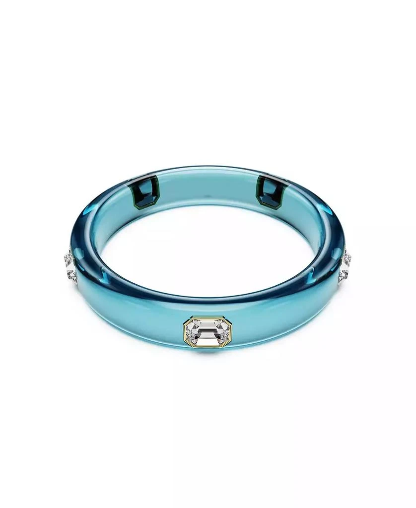 Swarovski Dulcis Octagon Cut Blue Gold-Tone Plated Bangle Bracelet 1