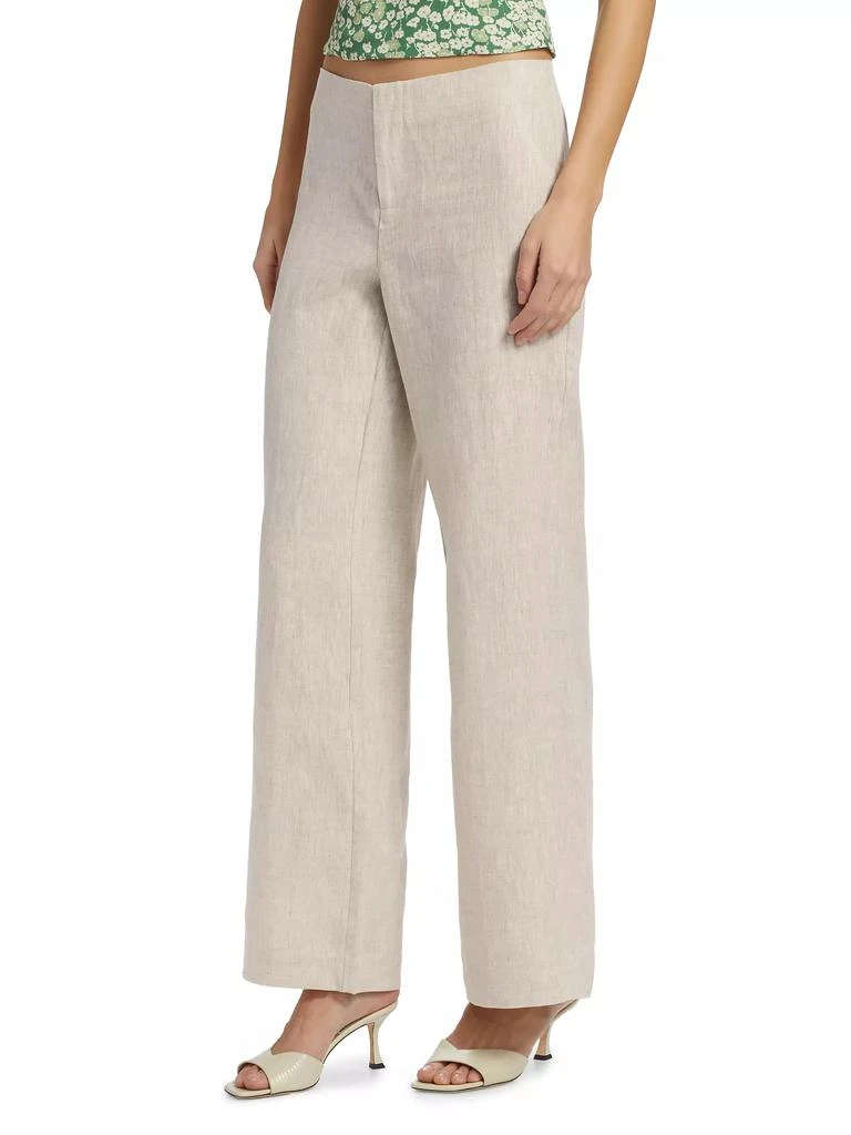 Reformation Vida Low-Rise Wide-Leg Linen Pants 4