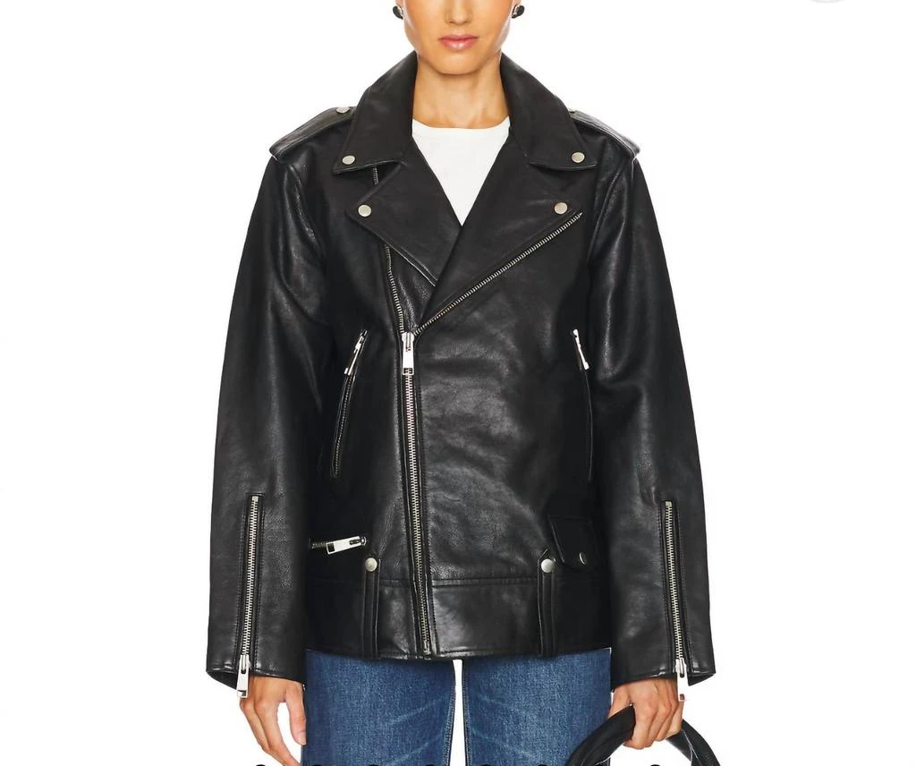 GRLFRND Grlfrnd - Cat Moto Jacket leather oversized 3
