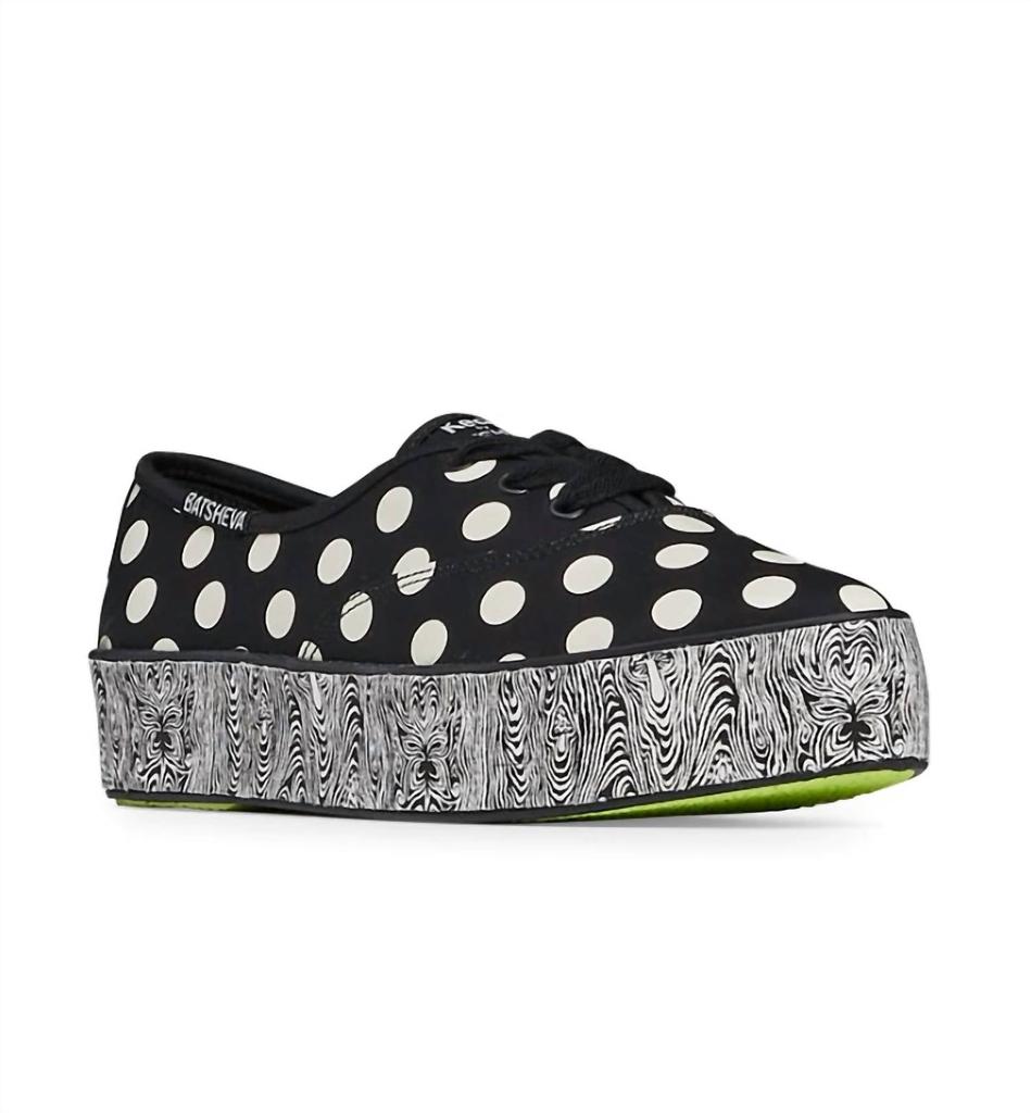 BATSHEVA Women's Keds Sneakers In Black/white