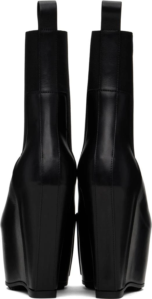 Rick Owens Black Porterville Grilled Wedge Beatle Chelsea Boots 2