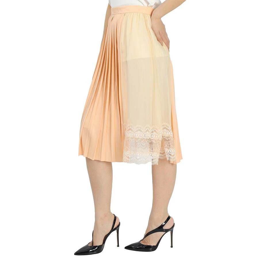 Burberry Ladies Lace Detail Silk Soft Peach Skirt 2