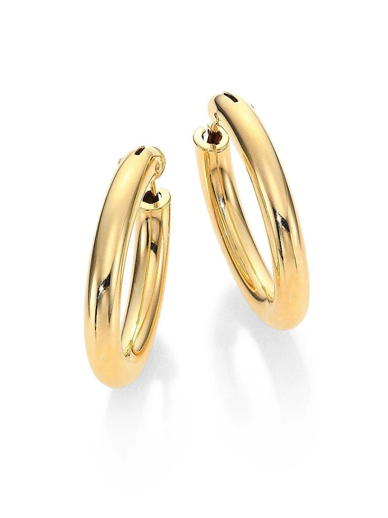 Roberto Coin 18K Yellow Gold Oval Hoop Earrings/1.05"