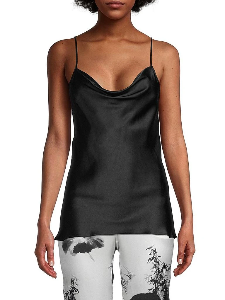 Josie Key Essentials Silk Cowl-Neck Tank 3