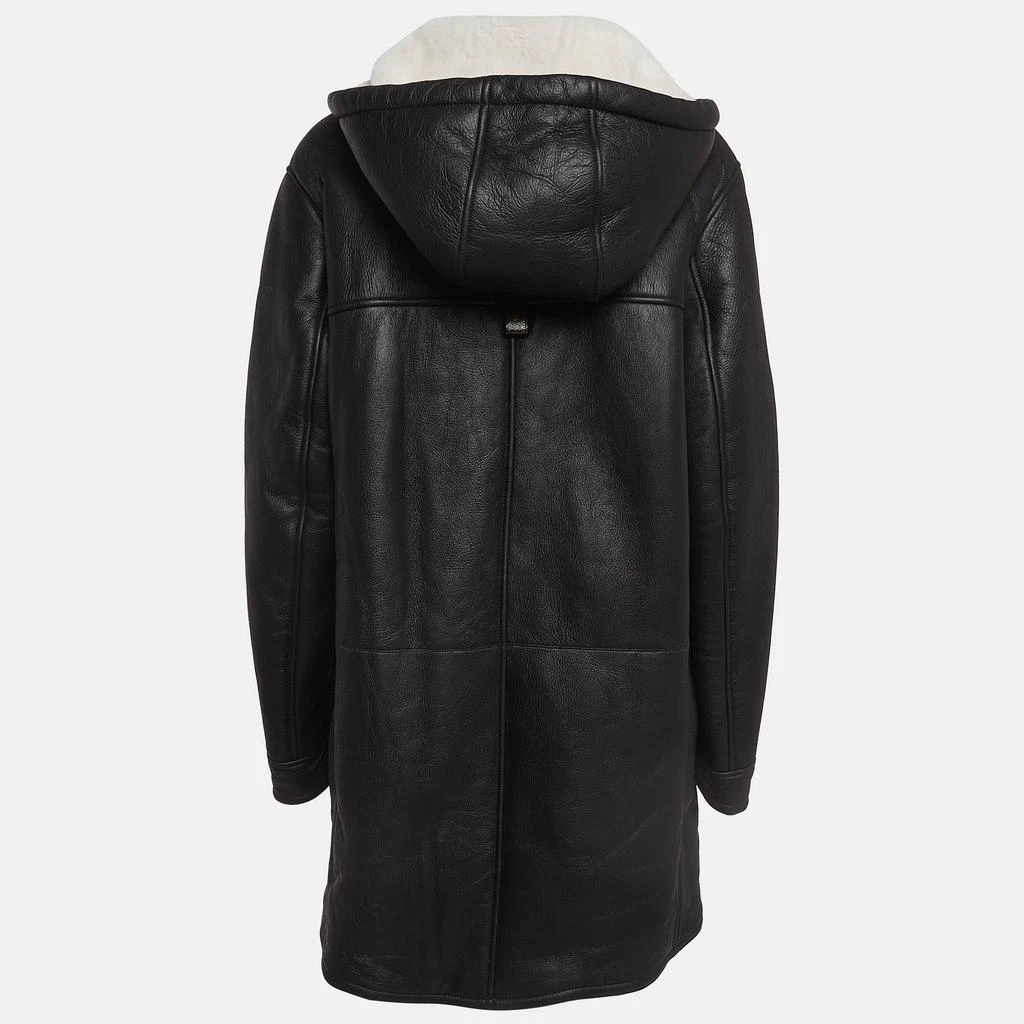 Louis Vuitton Louis Vuitton Black Shearling and Napa Leather Duffle Pea Coat M 2